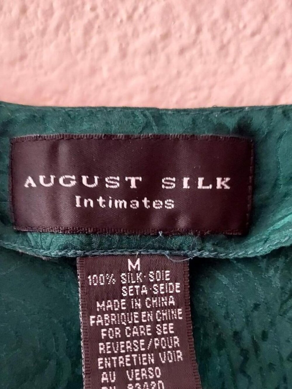 Vintage August Silk Green Slip Dress - Picture 5 of 5